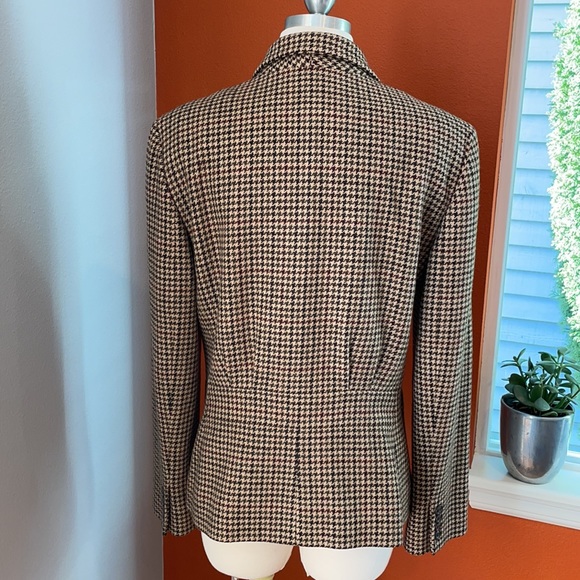 Chaps Houndstooth Riding Jacket 